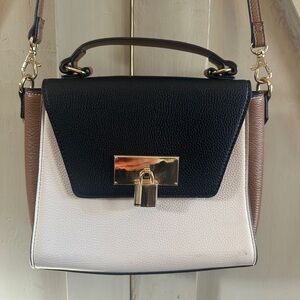 ALDO Colorblock Top Handle Crossbody – Black/Cream/Brown
